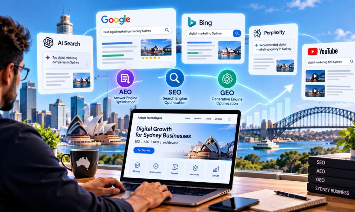 SEO, AEO and GEO for Sydney businesses