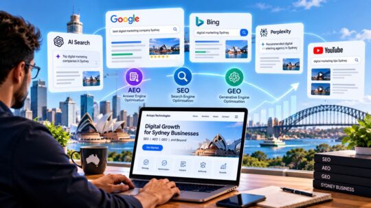 SEO, AEO and GEO for Sydney businesses